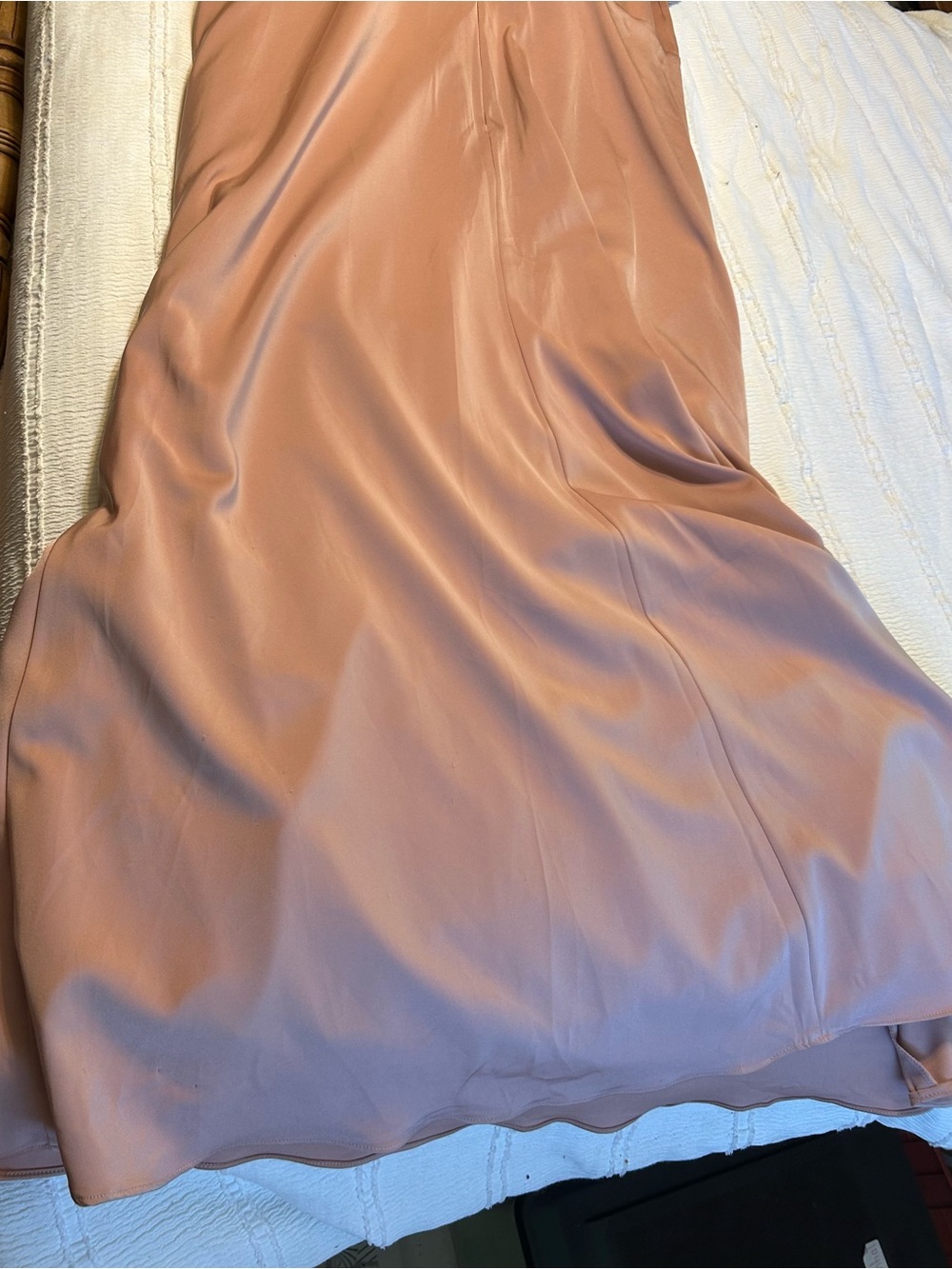 Elegant Dusty Rose V-Neck Twist Front Women's Dress - Picture 8 of 9